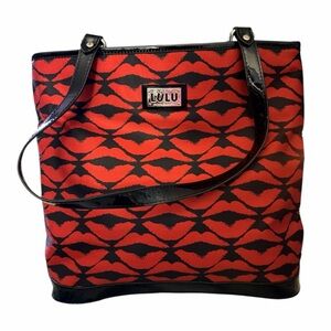 LULU Guinness  Red Lips Women's Tote Bag